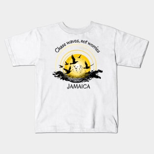 Chase Waves Not Worries Jamaican Kids T-Shirt